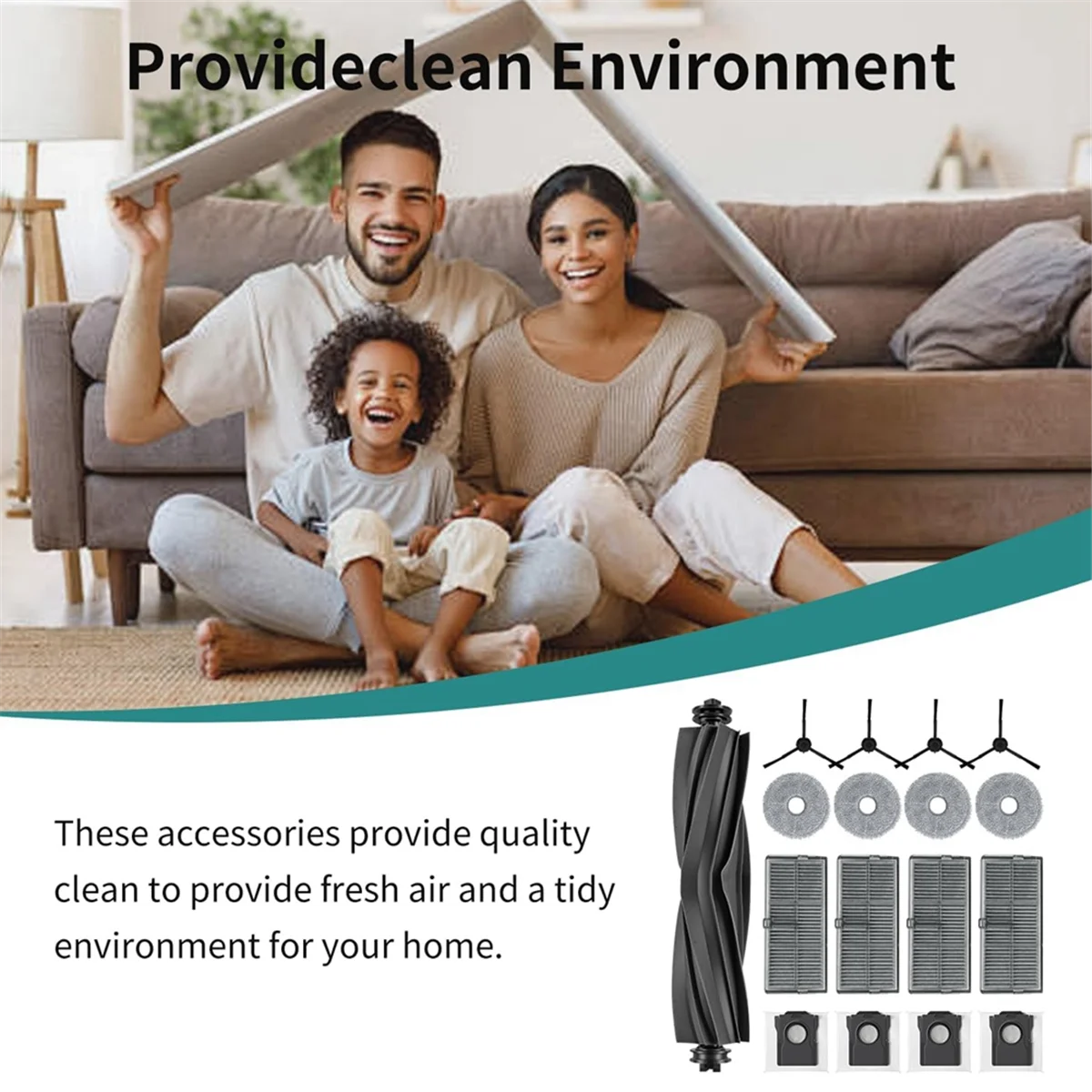 

For Dreame X30 Pro Ultra / X30 Pro Plus Main Rubber Brush Mop Pads Hepa Filter Dust Bags Side BrushJADD