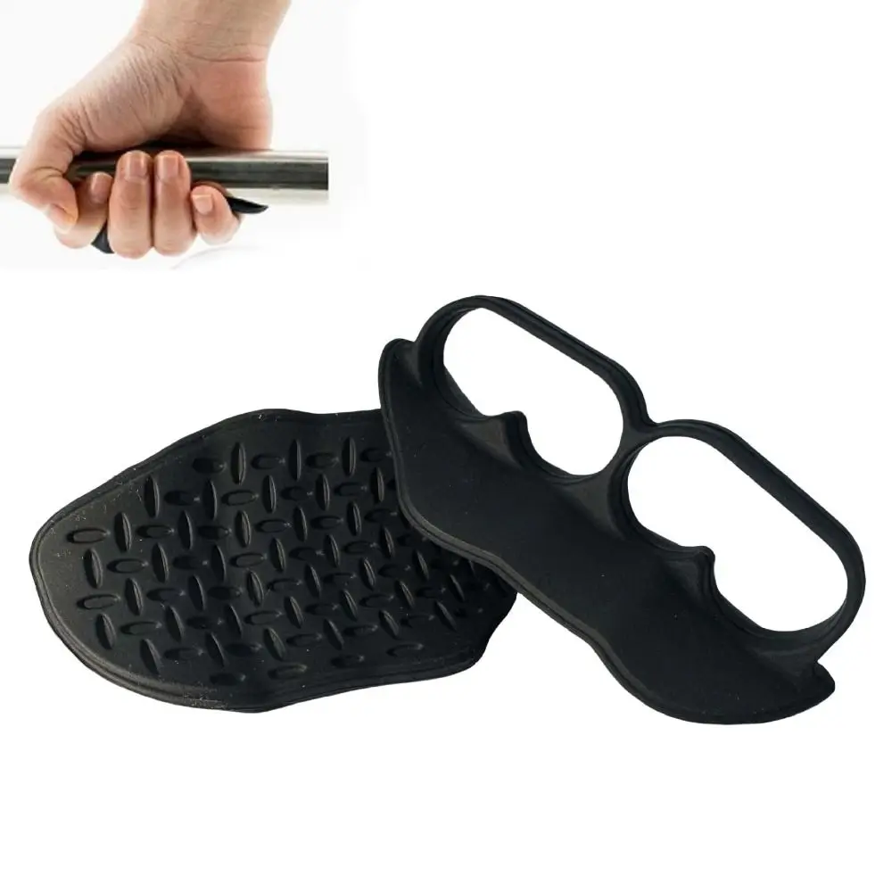 

1 Pair Double Hole Fitness Palm Power Pad Anti-slip Thicken Grip Strength Trainer Soft with Sorage Bag Training Hand Guard