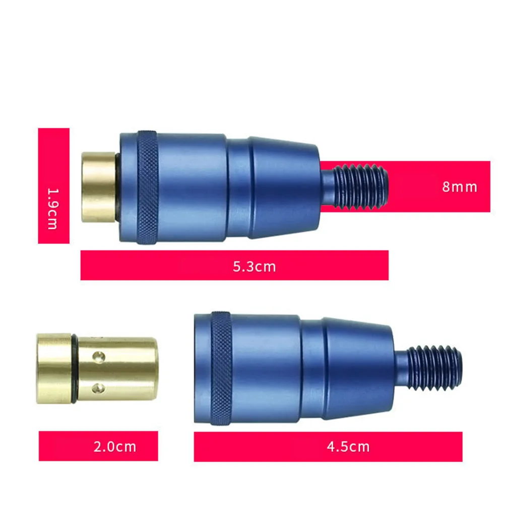 

Aluminum Alloy Fishing Landing Net Connector Blue Quick Release Anti-Rotating Screw Joint For Mesh Pole Rod