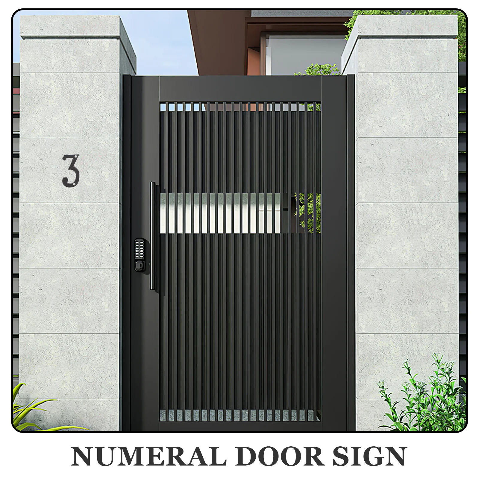 1Set Cast Iron Metal Number for Address Outdoor Weatherproof Metal Mailbox Number Numbers for Address Outside