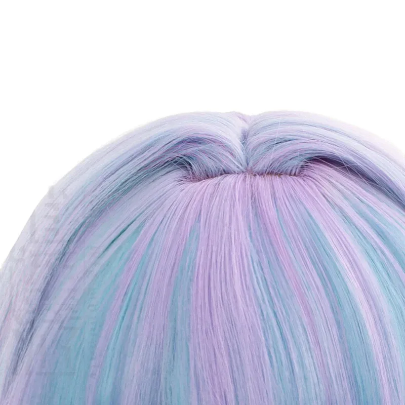게임 Path to Nowhere 하멜 코스프레 가발 100CM 블루 퍼플 내열성 합성 머리 할로윈 파티 애니메이션 코스프레 가발+가발 모자