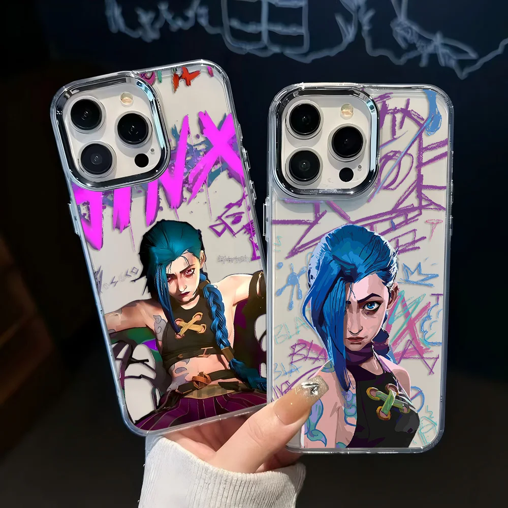 Hot Game Arcanes Jinx Phone Case For iPhone 17 16e 16 15 14 13 12 11 mini Pro Max X XR XSMAX 8 7 Air Plus Transparent Soft Cover