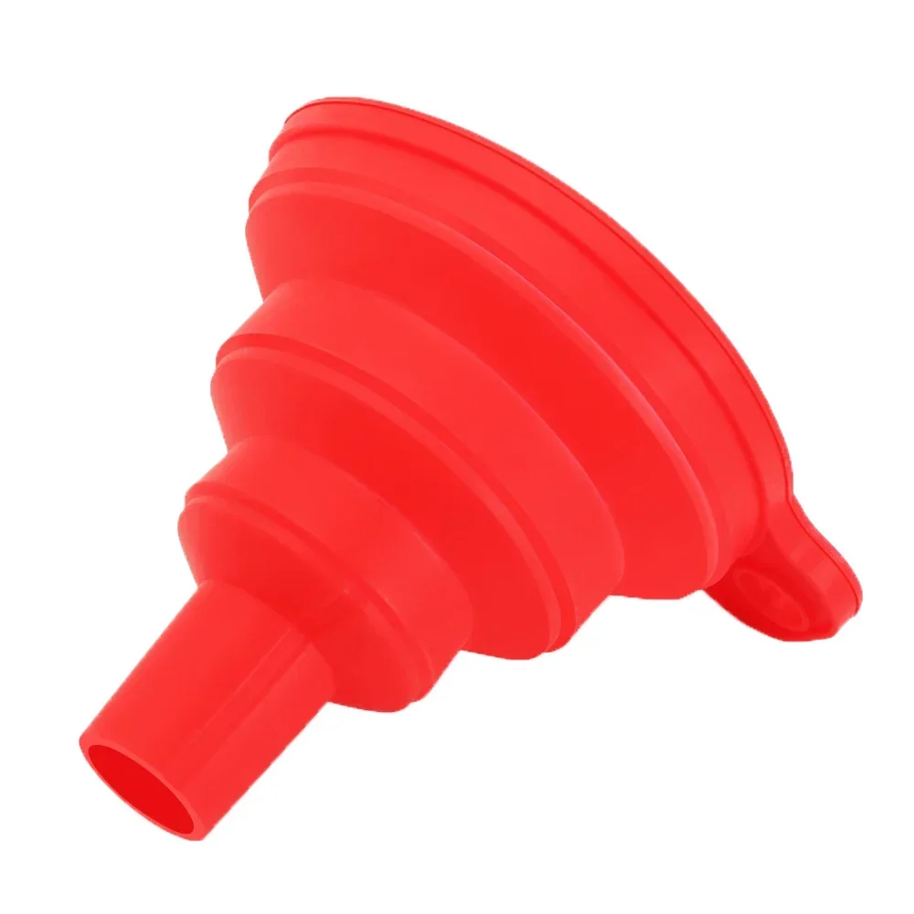 Auto Engine Funnel for Gasoline Oil Fuel Petrol Diesel Liquid with Collapsible Silicone Design Universal