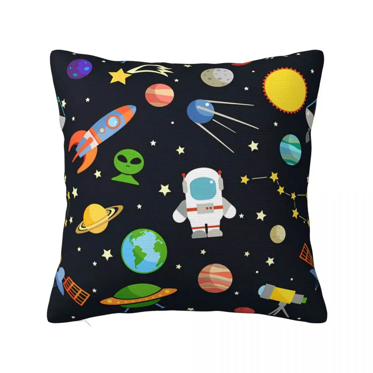 Space Astronomy Decorative Pillowcase Printed Polyester Cushion Cover Decorations Pillow Case Cover Living Room Square 40X40cm