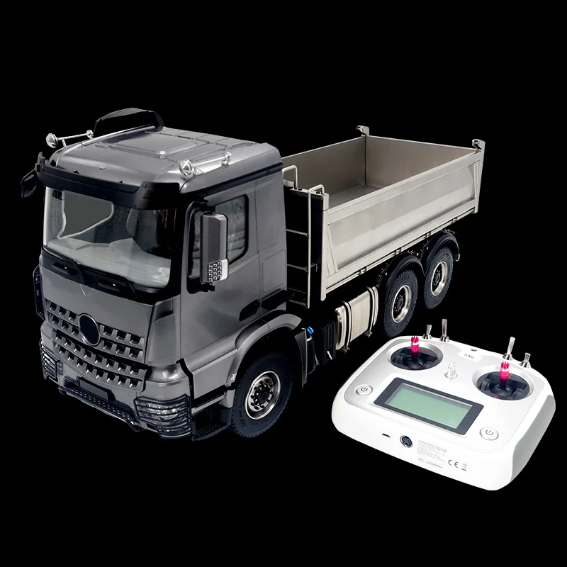 JDMODEL 175 1/14 Metal 6x6 Hydraulic RC Dumper Truck Engineering Tipper Finished Model With Cabin Boy Toy Christmas Gift TH19713