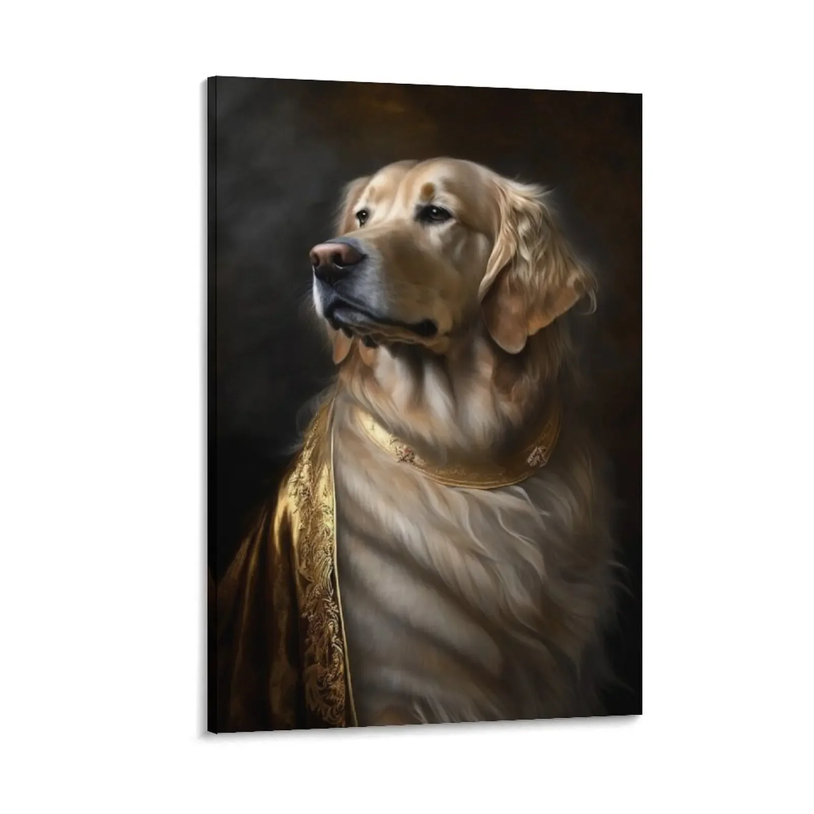 

Royal Portrait of a Golden Retriever Canvas Painting anime room decor home decor Wall posters Decorative painting for bedroom