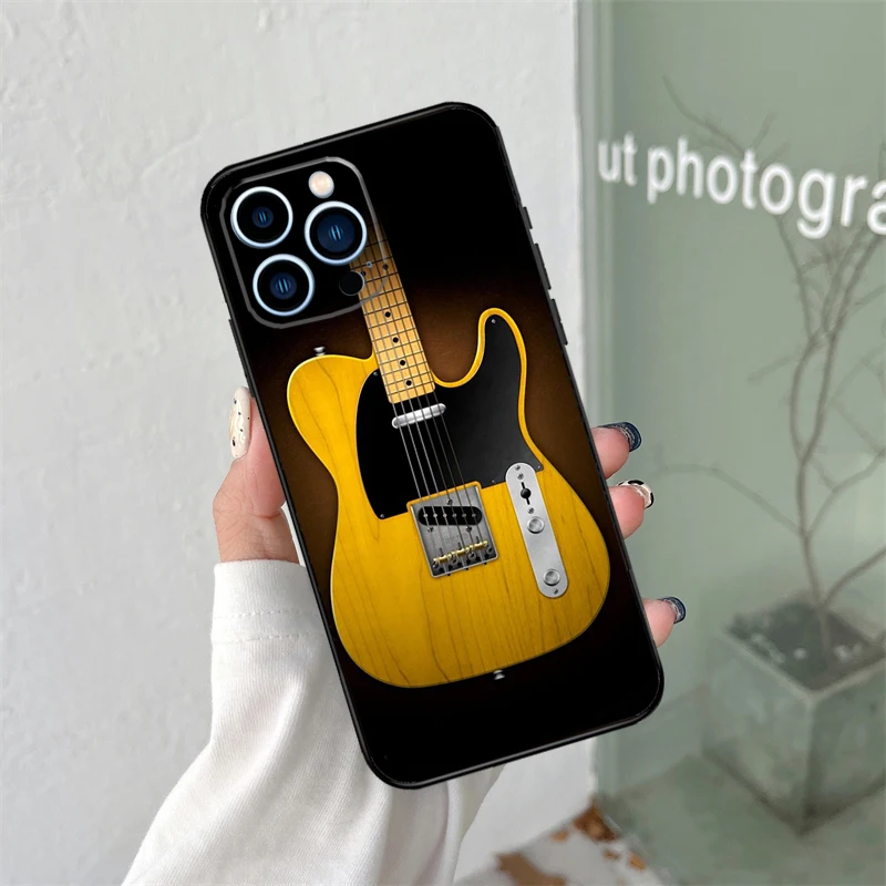 Guitar Music For iPhone 15 14 13 12 11 Pro Max X XS Max XR 7 8 Plus SE 2020 2022 Phone Case Accessories