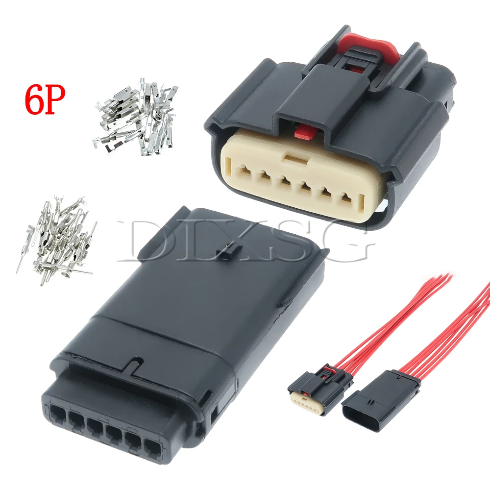 1 Set 6 Pin 33471-0601 33481-0601 Car Daytime Running Light Wire Sealed Connector for Ford Buick Chevrolet 33471-0606 33481-0606