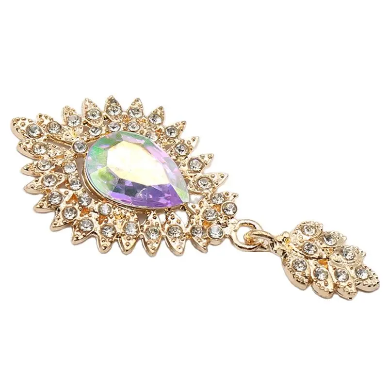 Innovatieve 5 Stuks 66*30Mm Gouden Strass Acryl Hanger Geschikt Voor Strikken, Haaraccessoires, Kleding, Oorbellen En Sieraden Di