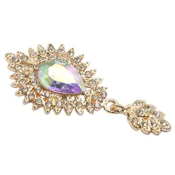 Innovative 5PCS66 * 30MM Gold Rhinestone Acrylic Pendant Suitable For Bows, Hair Accessories, Clothing, Earrings, And Jewelry DI