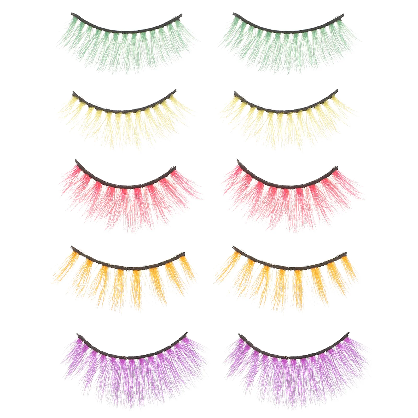 5 paia di ciglia colorate estensioni delle ciglia finte forniture professionali per saloni per la notte diurna sembra ciglia ciglia per feste