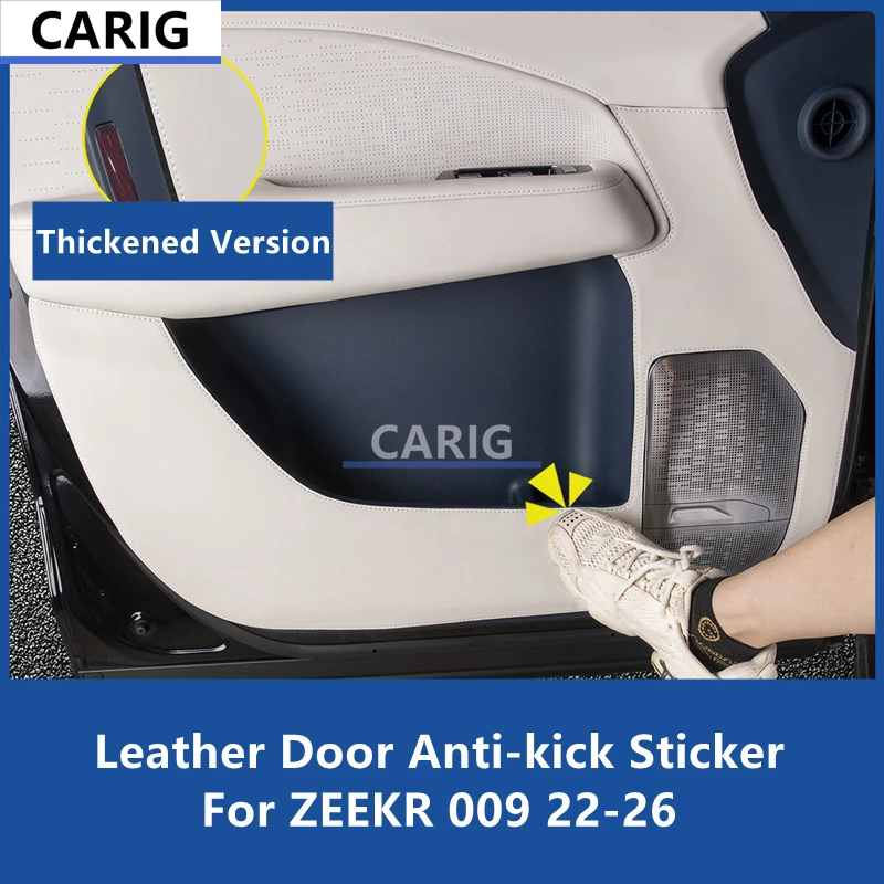 

For ZEEKR 009 22-26 Leather Door Anti-kick Sticker Modified Car Interior Protection Modification Accessories Refit