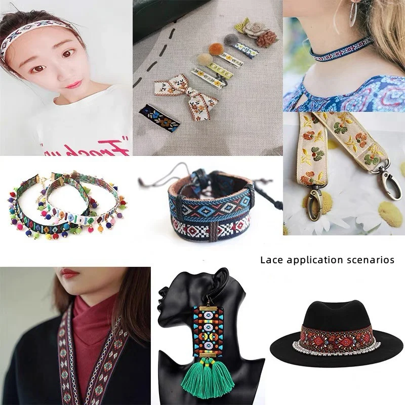 3cm/5cm ethnic style computer jacquard woven tape polyester edging strip clothing accessories bags shoes hats decorations handma