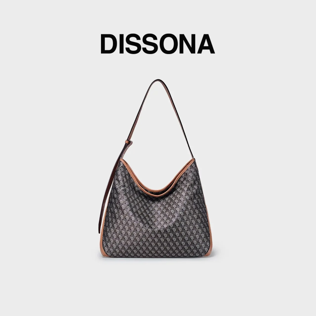 DISSONA Women's Handbag Lucky Pouch Hobo Vintage Print Bag Shoulder Crossbody Tote Commuter Tote Underarm Bag