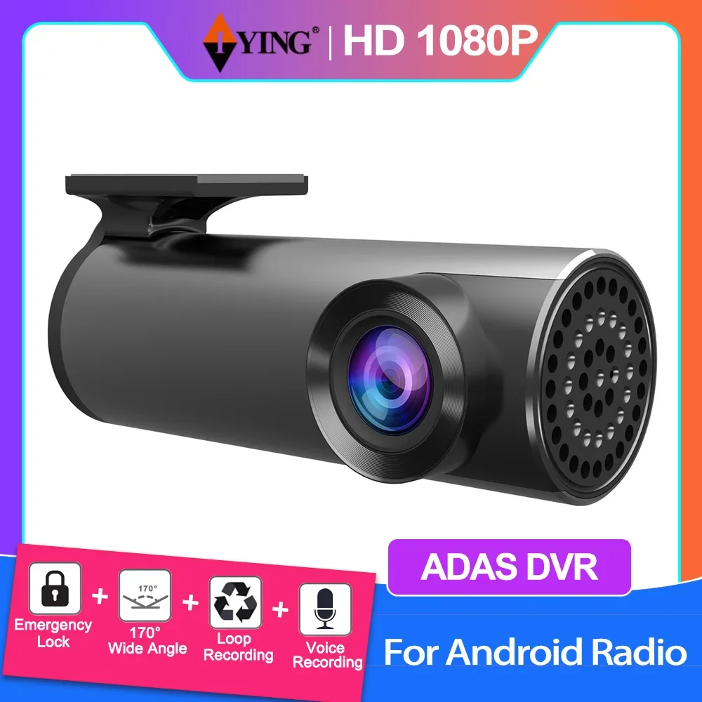 

Car Dash Cam Front for Cars with ADAS USB Camera DVR with 170° Wide Angle 360° View Angle Rotation, AHD 1080P Night Vision