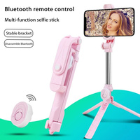 Portable Wireless Remote Shutter Selfie Stick Tripod For Android iPhone 16 15 Pro Max Xiaomi Cell Phone Stand Holder Accessories