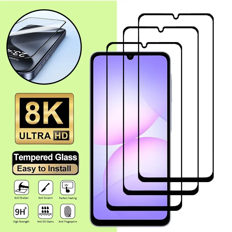 Full Cover Tempered Glass Screen Protector Film For Samsung Galaxy A04s A05s A06 A07 A14 A15 A16 A17 - Clear Anti-Shatter