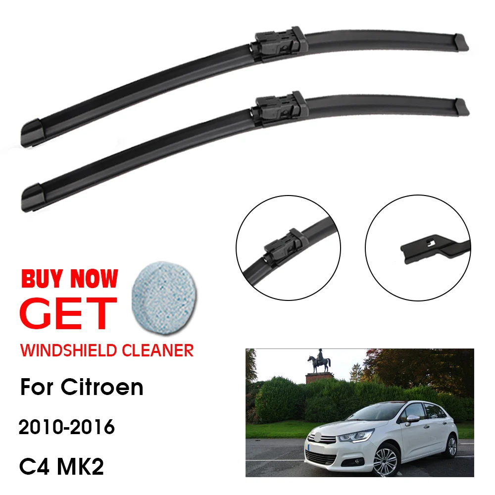 

Car Wiper Blade For Citroen C4 MK2 30"+26"R 2010-2016 Front Window Washer Windscreen Windshield Wipers Blades Accessories