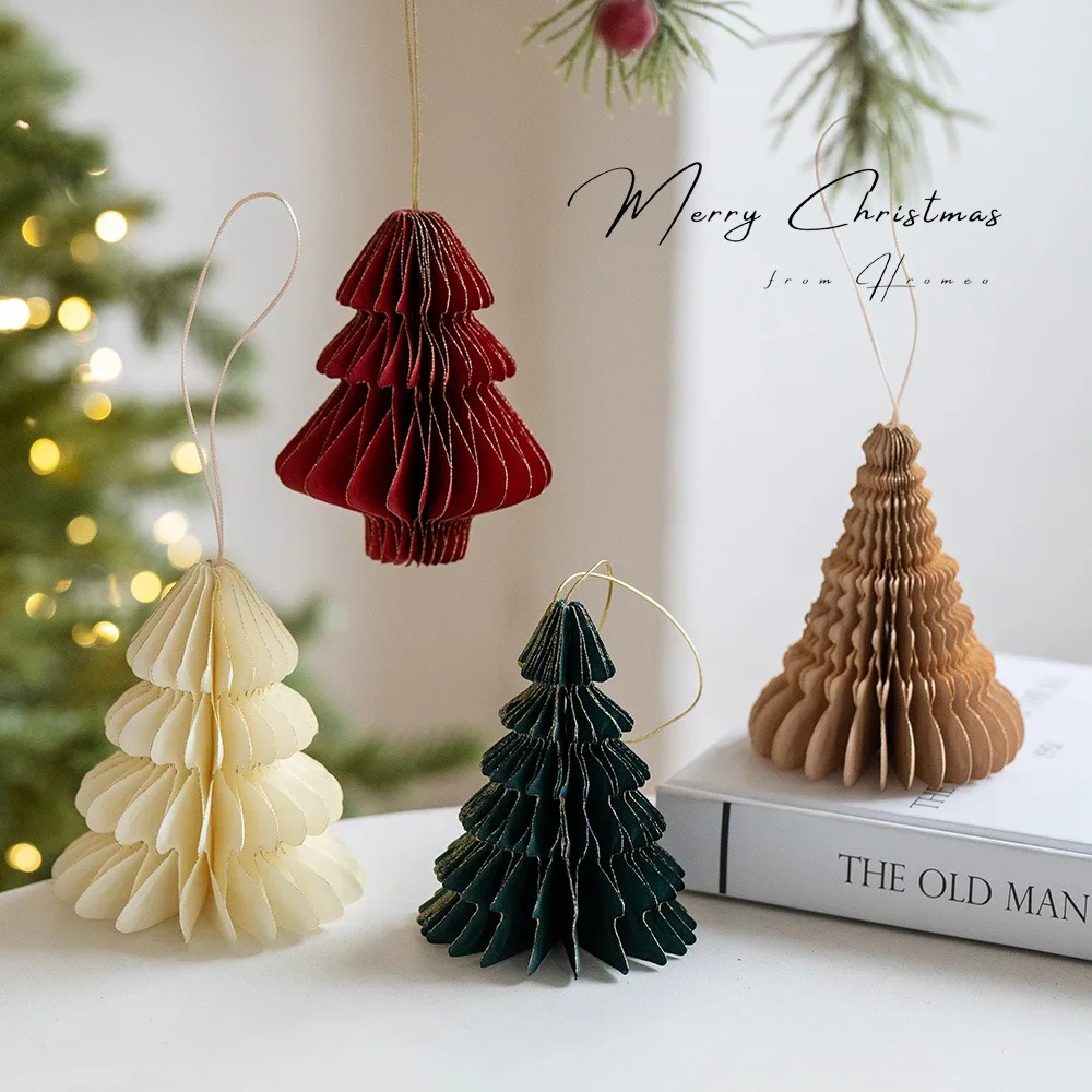 شجرة عيد الميلاد العسل الكرة الديكور ثلاثية الأبعاد عيد ميلاد سعيد زخرفة ورقة معلقة شجرة عيد الميلاد نموذج 2026 هدايا الحفلات نافيداد
