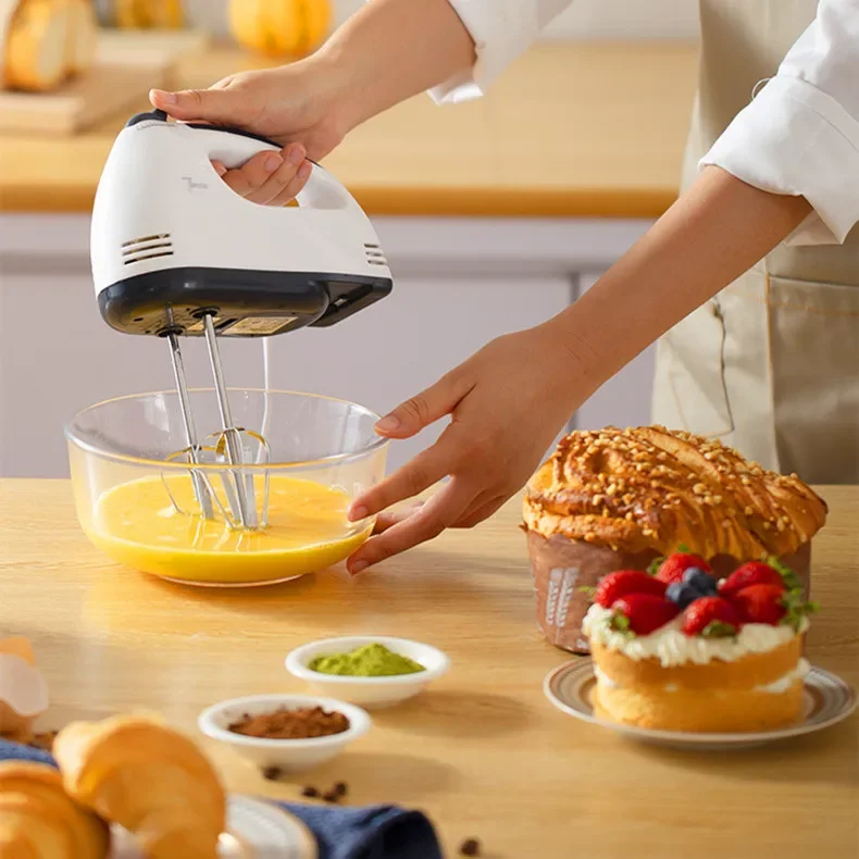 

Ручной миксер, 7-скоростной мини-миксер, многофункциональный электрический блендер для еды, взбивалка для яиц, автоматический миксер для крема, выпечки тортов, теста