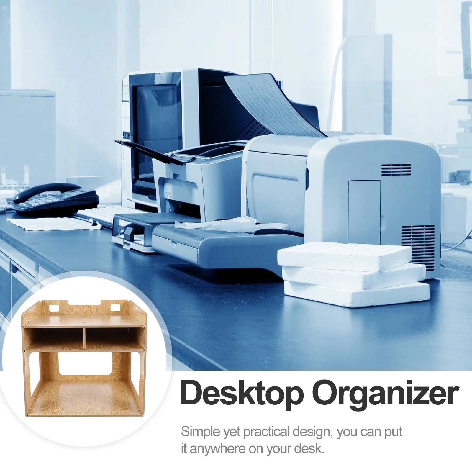 

Multi-layer Storage Rack Office Desk Accessories Desktop Organizer Organizers Stand Small Home Printer