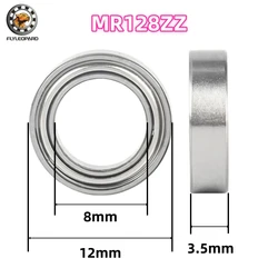 10pcs/lot MR128ZZ Miniature Ball Bearing 8x12x3.5 mm ABEC-7 Chrome Steel ZZ Double Shielded for RC Drone Micro Motor DIY Parts