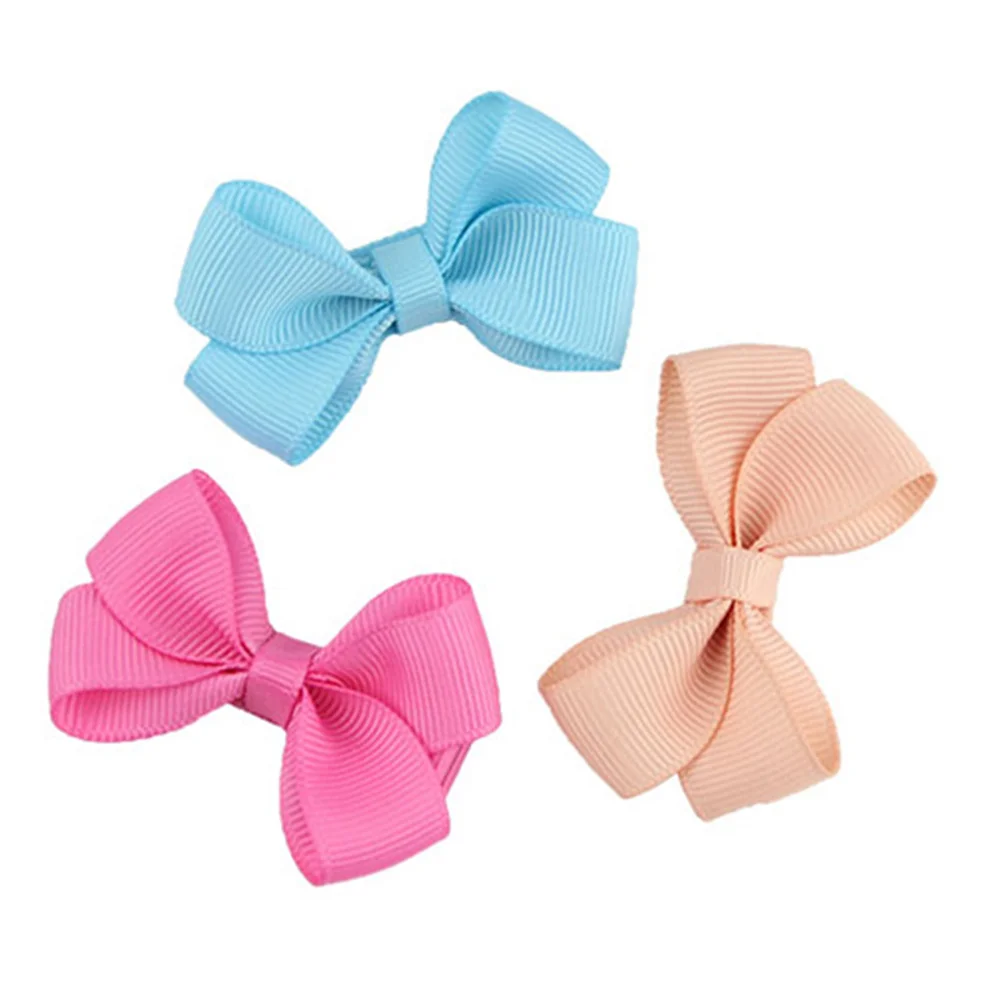 20 Pcs Korean Version Child Hair Pin Mini Bows for Baby Girls Barrettes Bowknot Clip