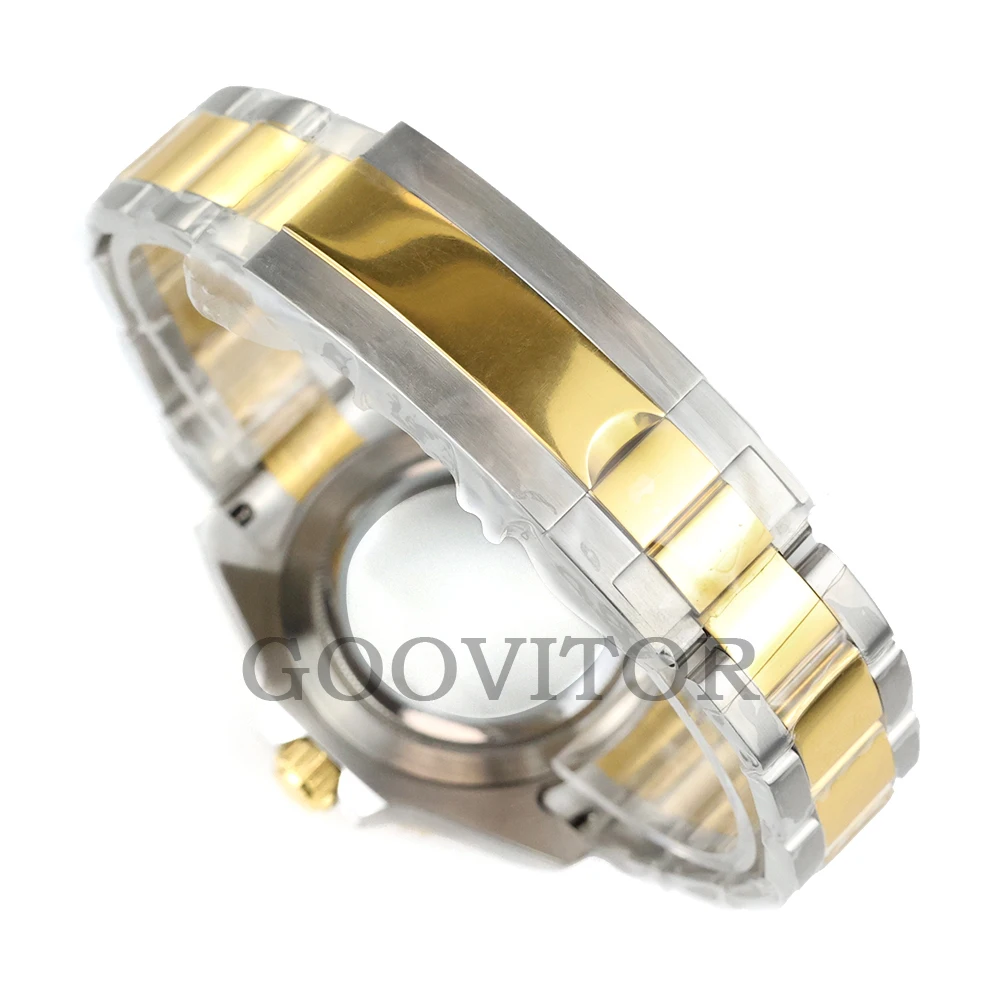 Stainless Steel 40mm NH35 No Bezel Watch Case Fit NH34 NH35 NH36 NH38 Movement 28.5mm Dial Jubilee/Oyster Bracelet Watch Parts