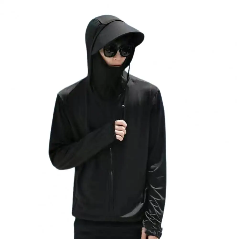 

Breathable Outdoor Jacket Sun Protection Clothing for Men Women Hooded Uv Coat Long Sleeve Sun Shirt with Pockets for Outdoor