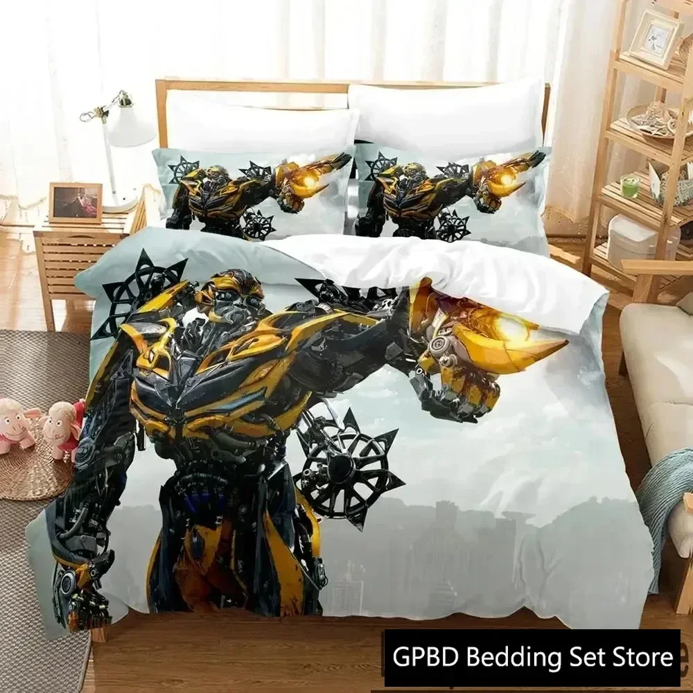 3D Print Tran Formers Bedding Set Boys Girls Twin Queen King Size Duvet Cover Pillowcase Bed boys Adult Home Textileextile