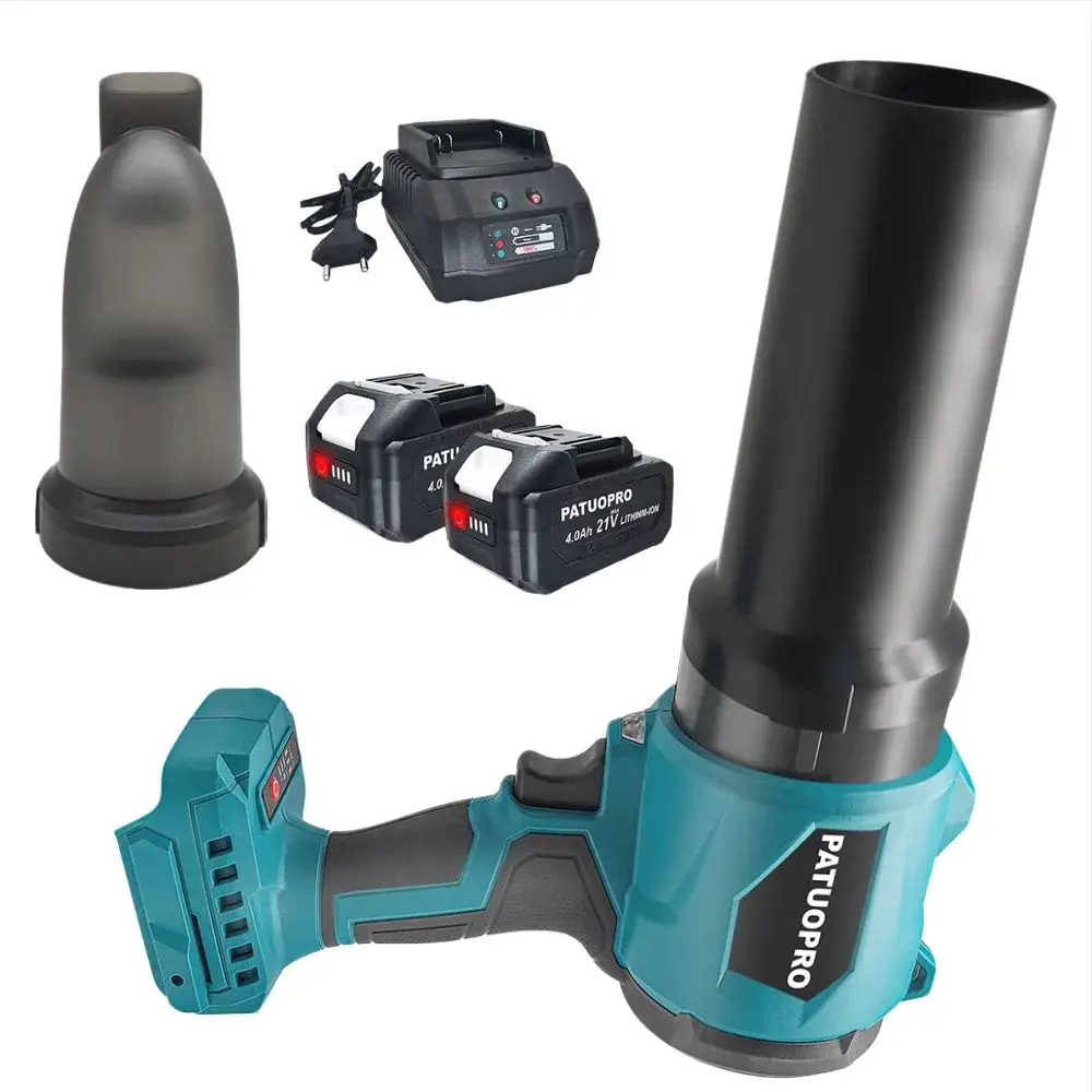 

PATUOPRO Brushless Electric Turbo Blower 3 Gears 2 In 1 Blowing And Vacuuming Leaf Dust Clean Power Tool For Makita 18V Battery