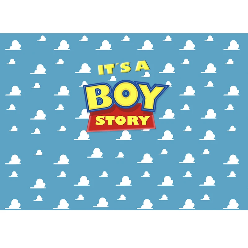 Toy Story Kids Birthday Backdrop Cloth Tapestry Buzz Lightyear Hudi Kid Baby Photo Studio Decor Photography Backgrounds