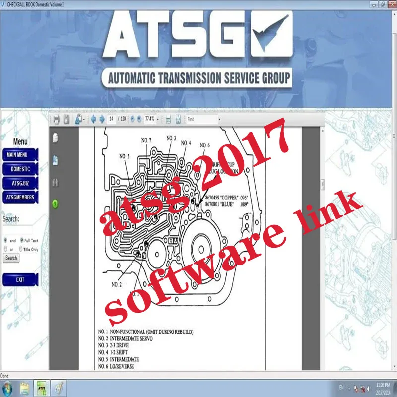 

hot sell ATSG 2017 Auto repair software Automatic Transmissions Service Group Repair Information Automotive diagnostic program