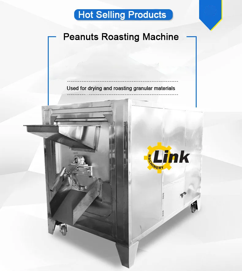 High Speed Electric Automatic High-Quality Peanut Nuts Coffee Beans Grain Roasting Machines