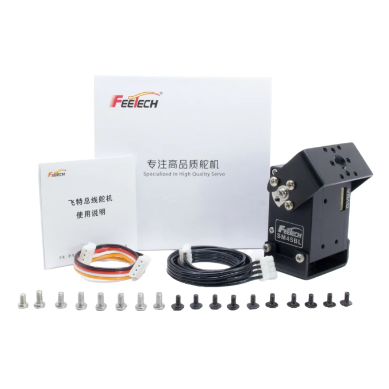 

Feetech 24 В 45 кг 360 градусов цельнометаллический шестерня бесщеточный двигатель гуманоидный робот-сервопривод SM45BL для роботизированной руки электрический захват