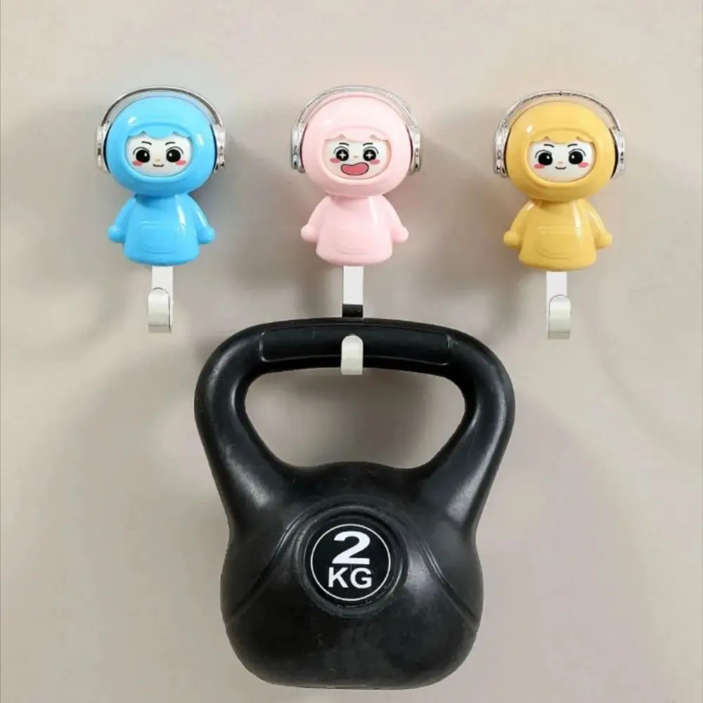 خطاف تغيير الوجه بتصميم كرتوني بدون فتحة، خطافات زخرفية مقاومة للماء، مقاومة للرطوبة، خطافات تنظيمية لطيفة لديكور المنزل #2