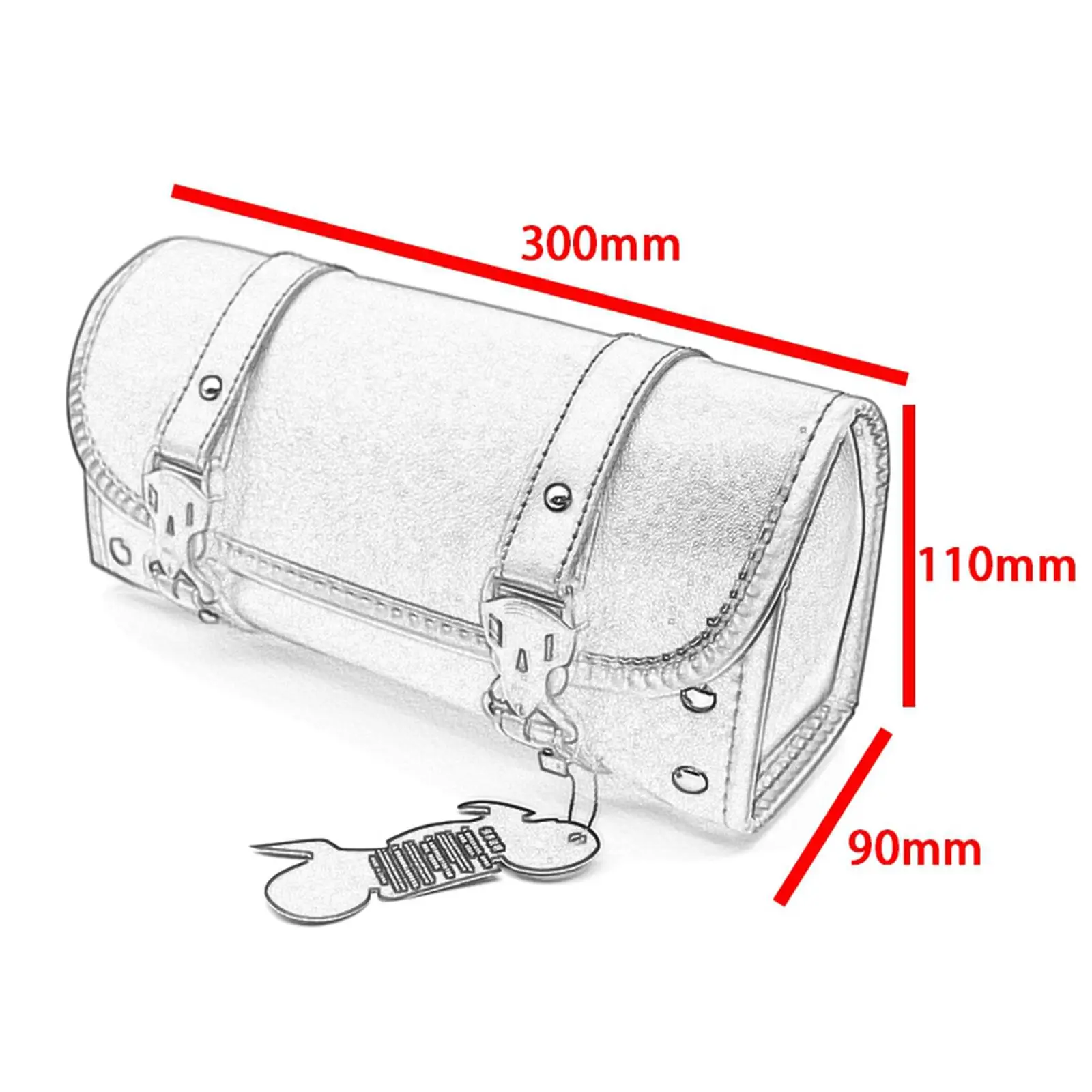 

Motorcycle Tool , Universal PU Leather Motorcycle Fork , Handlebar , Sissy Bar Storage Tool
