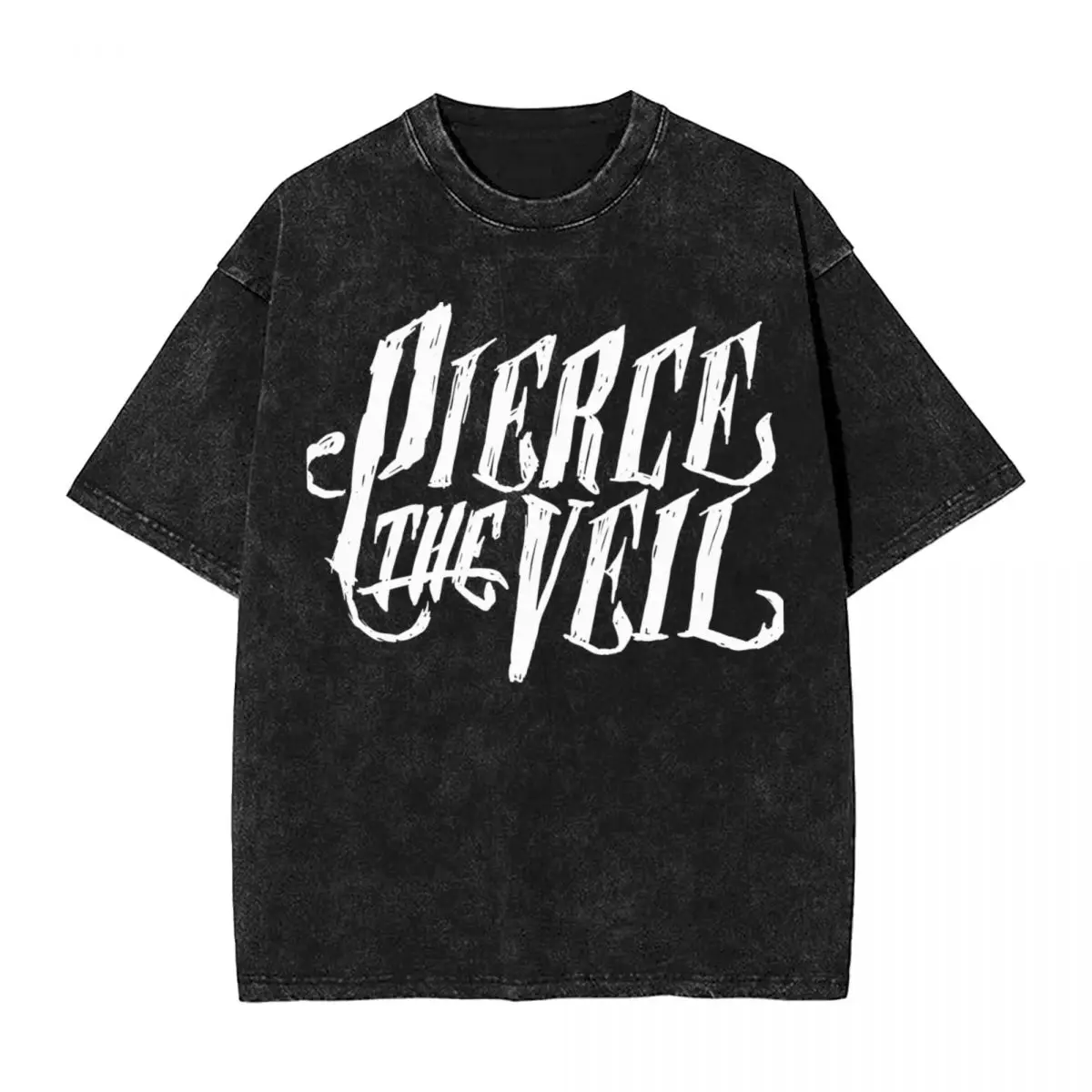 

PIERCE THE VEIL Band Rock T Shirts Hip Hop Washed Short Sleeve T-Shirts Casual for Men Women Tops Streetwear Printed Shirt