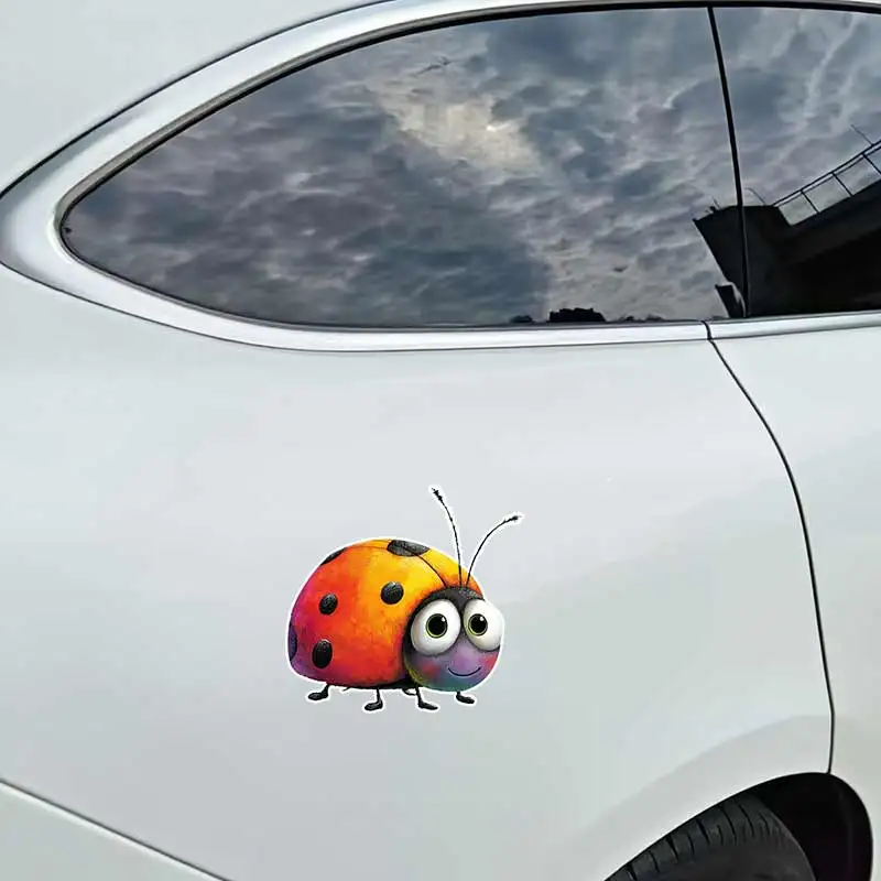 Quirky Beetle Insect Car Sticker Vinyl Detachable Waterproof Decal Outdoor Car Bumper Window Notebook Computer Decoration SH1201 2