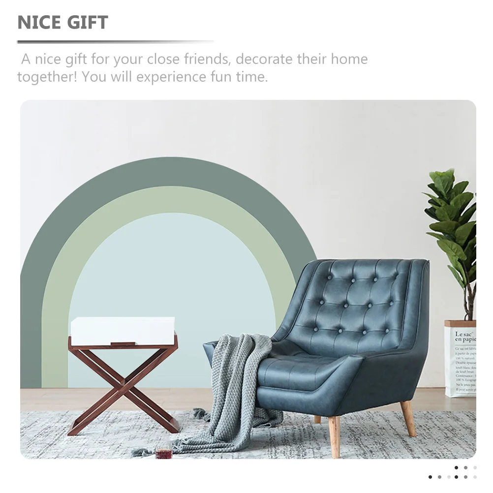 

Geometric Wallpaper Eye-catching Decal Headboard Arch Decorate Strong Adhesive Decals Peel and Stick Pvc for Living Room