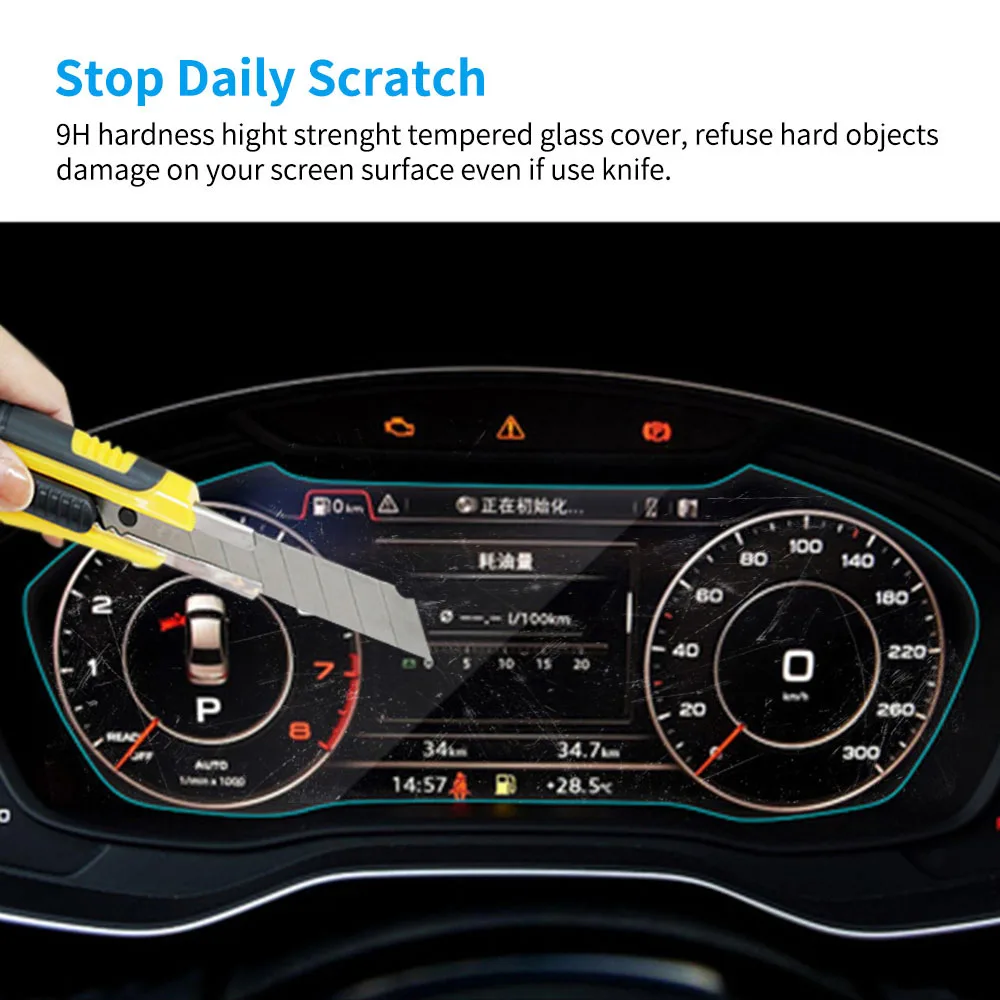 Car Instrument Panel Screen Protector For Audi A4 B8 B9 Dashboard Membrane Waterproof Anti-Glare Protective TPU Film Accessories