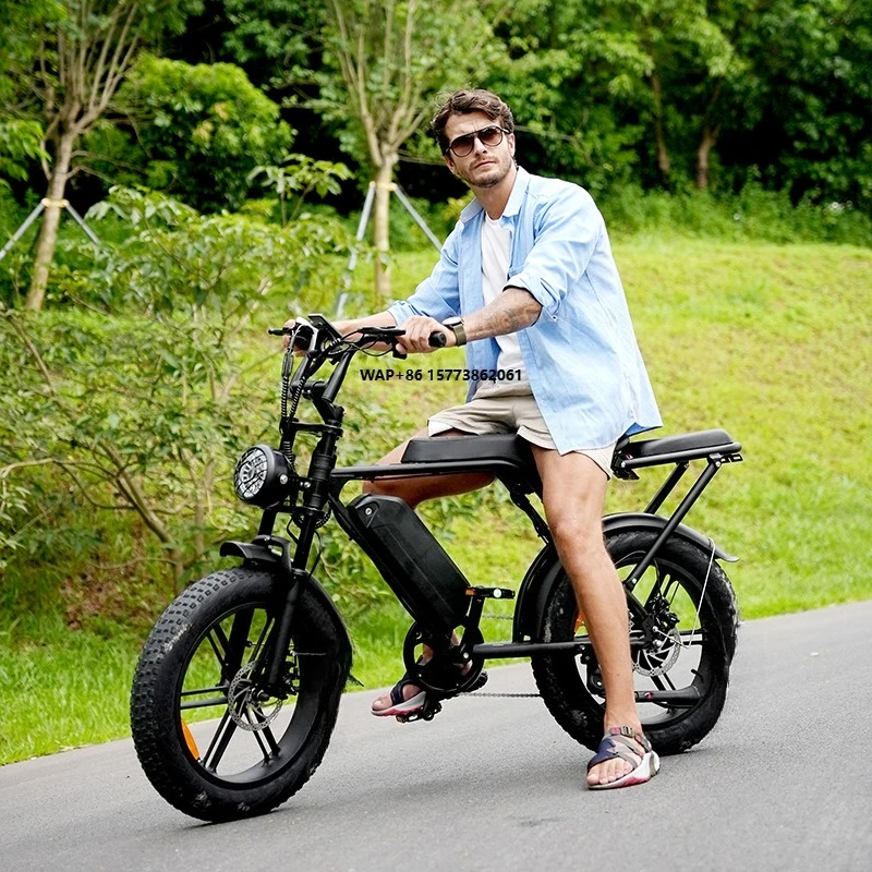 Bici ibrida elettrica 48v Bicicletta elettrica V8 Fatbike Stock UE Pronto per la spedizione Ebike 1000W 15Ah