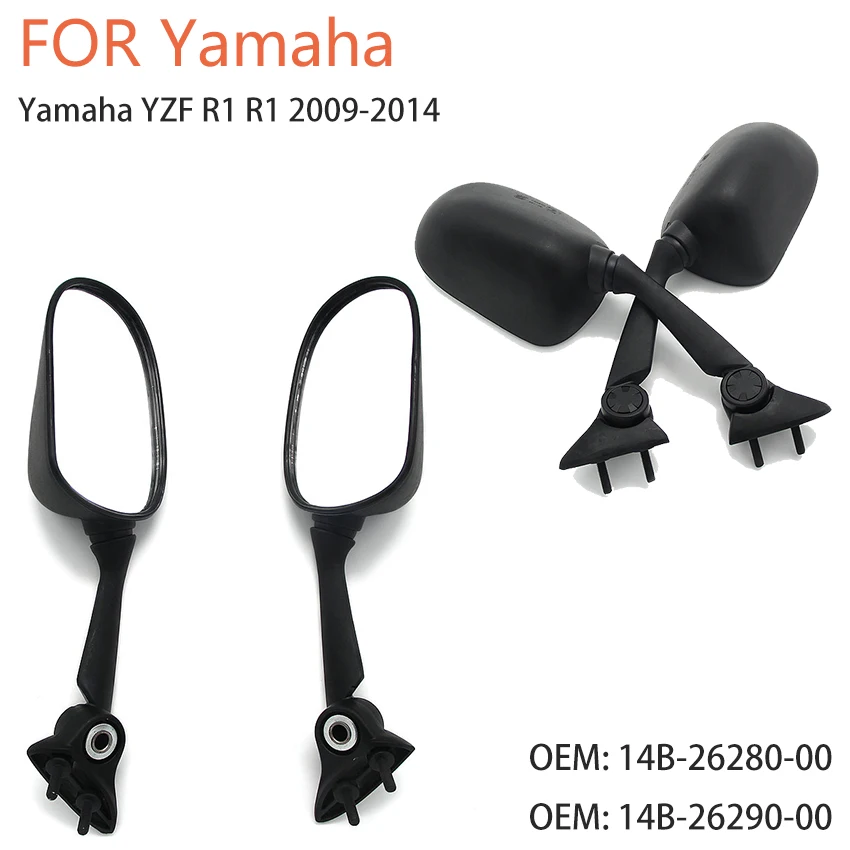 

Боковое зеркало мотоцикла, зеркало для Yamaha YZF R1 R1 14B-26280-00 14B-26290-00 2009-2010-2011-2012-2013-2014