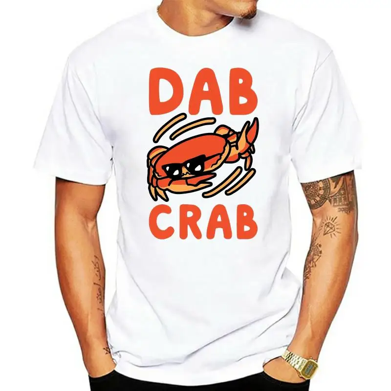 

Мужская хлопковая футболка черного цвета с изображением краба Dab