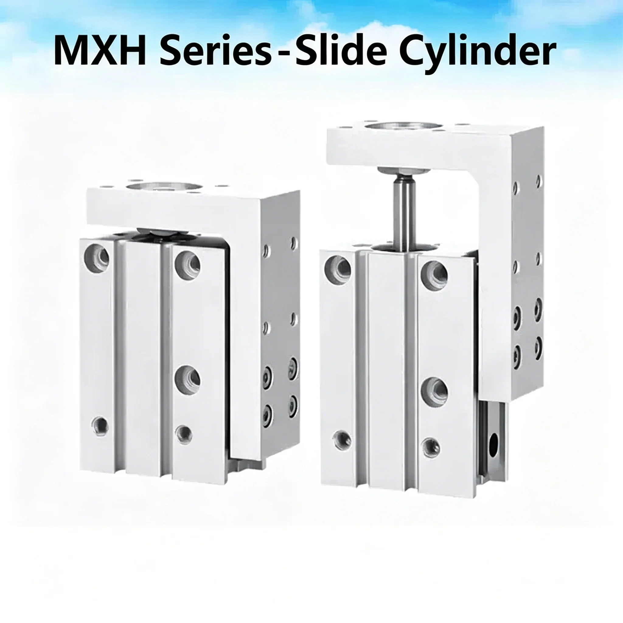 MXH6 MXH10 MXH16 MXH20 Rail Cylinder  Precision Pneumatic Air Linear Side Rail Guide Rod Cylinder