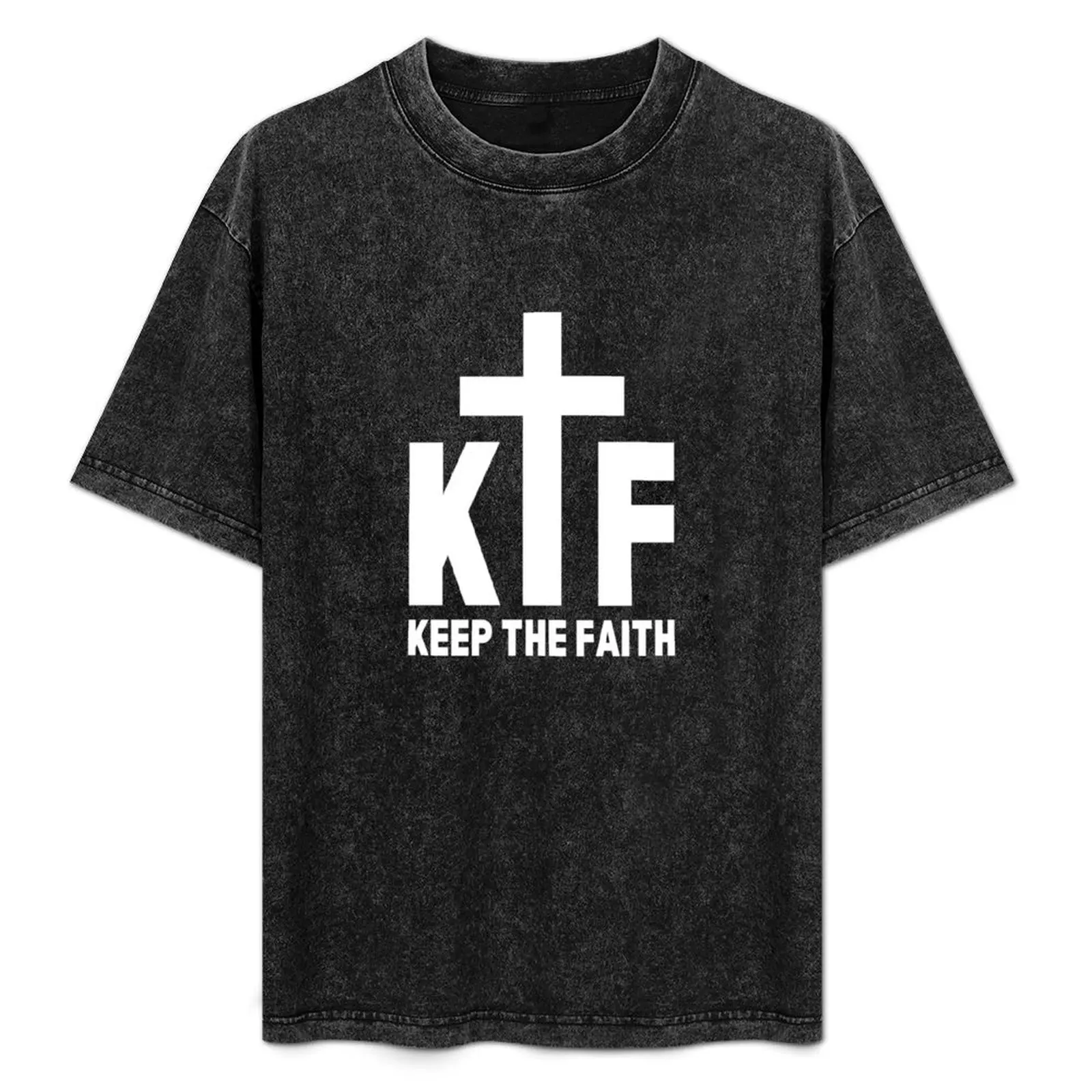 

KTF - Keep the Faith- inspirational advice quote with cross T-Shirt Minimal Art Print T-Shirt