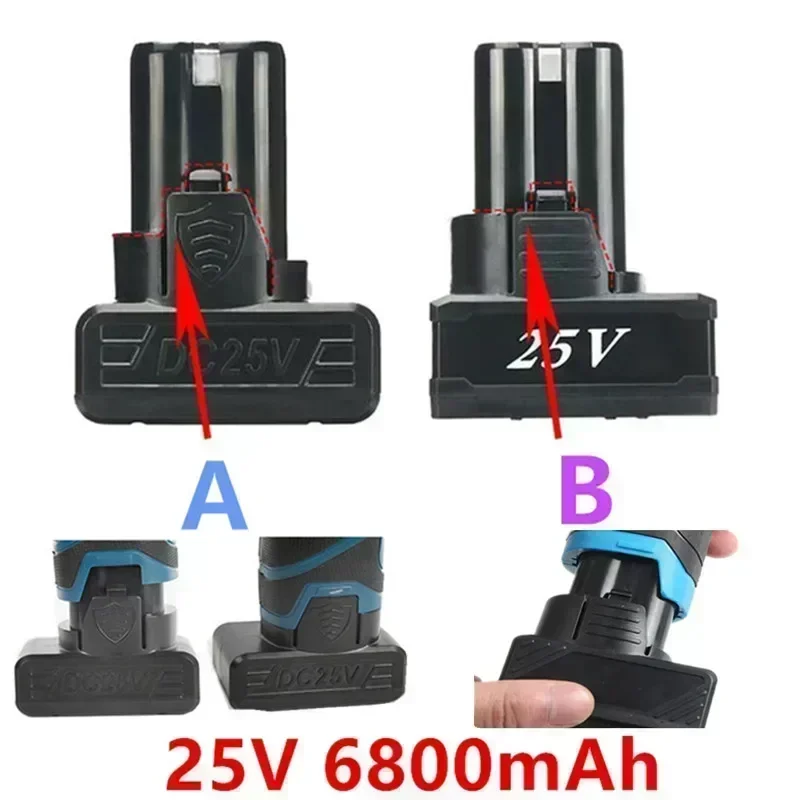 Batterie lithium-ion aste universelle, 25V, 6800mAh, pour outils électriques, tournevis électrique, perceuse électrique, nouvelle collection