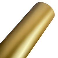 Matte Gold Wrap Vinyl Roll with Air Release DIY Adhesive Car Decal Wrapping