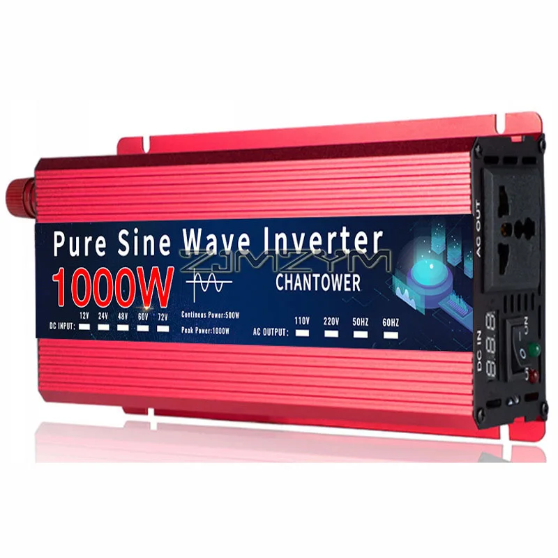 1Pc Pure Sine Wave Inverter 12V/24V 220V 1000W 1600W 3000W DC To AC Portable Power Voltage Converter Car Solar Inverter
