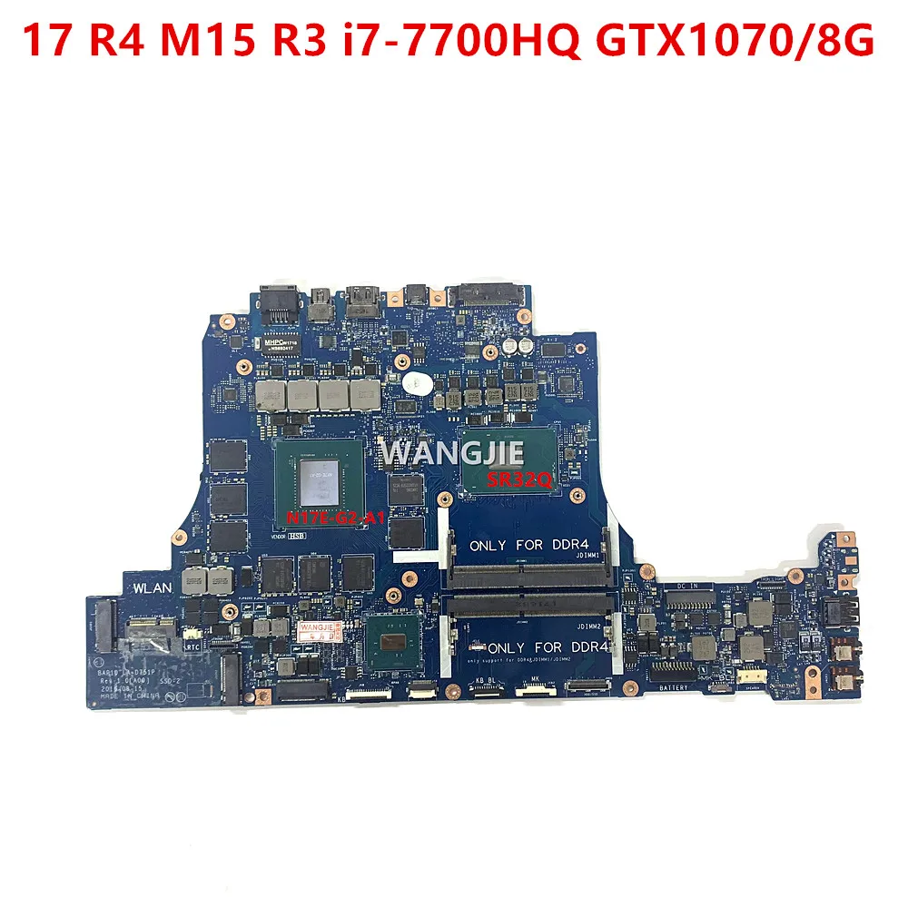 

Mainboard For Dell Alienware 17 R4 M15 R3 Laptop Motherboard D51CG 0D51CG CN-0D51CG i7-7700HQ GTX1070/8G BAP10 LA-D751P